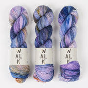 WALK Collection MERLINO - SAGITTARIUS Merino wool Linen Fingering rainbow blue Yarn