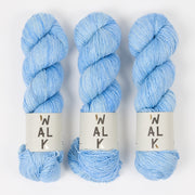 WALK Collection MERLINO - SPRAY Merino wool Linen Fingering blue Yarn