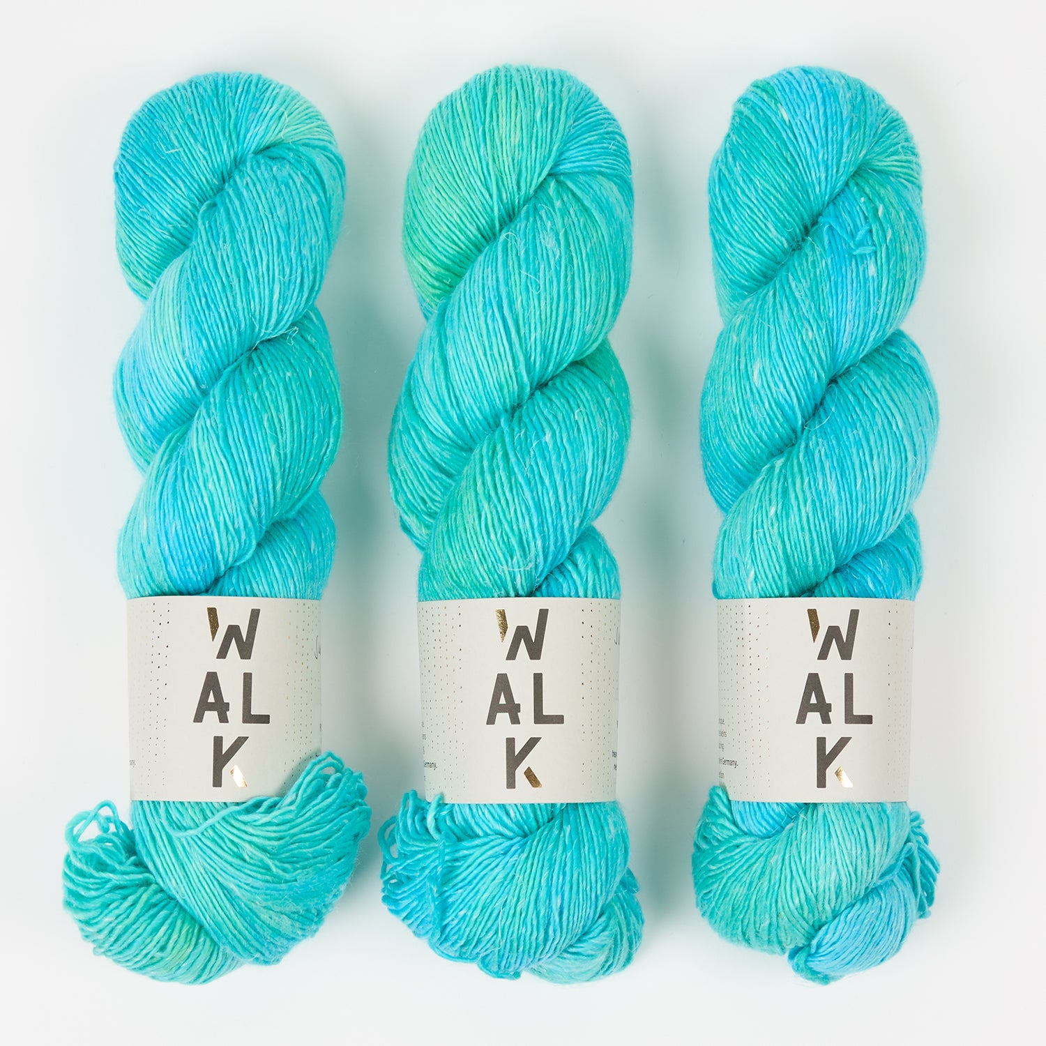 WALK Collection MERLINO - SWIMMING POOL Merino wool Linen Fingering turquoise Yarn