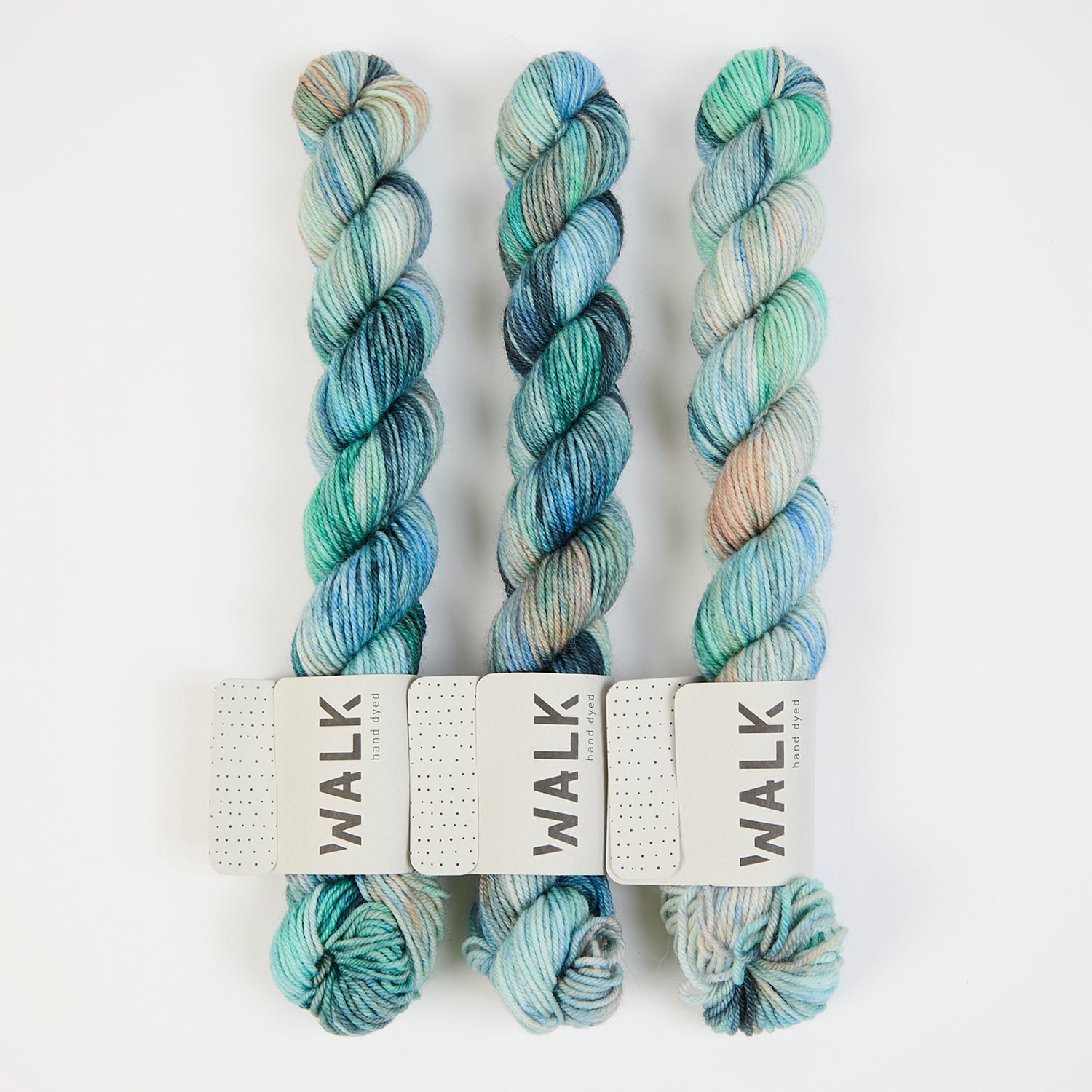 WALK Collection TOUGH SOCK MINI - AQUARIUS Merino wool Nylon Fingering multicolour blue turquoise Yarn