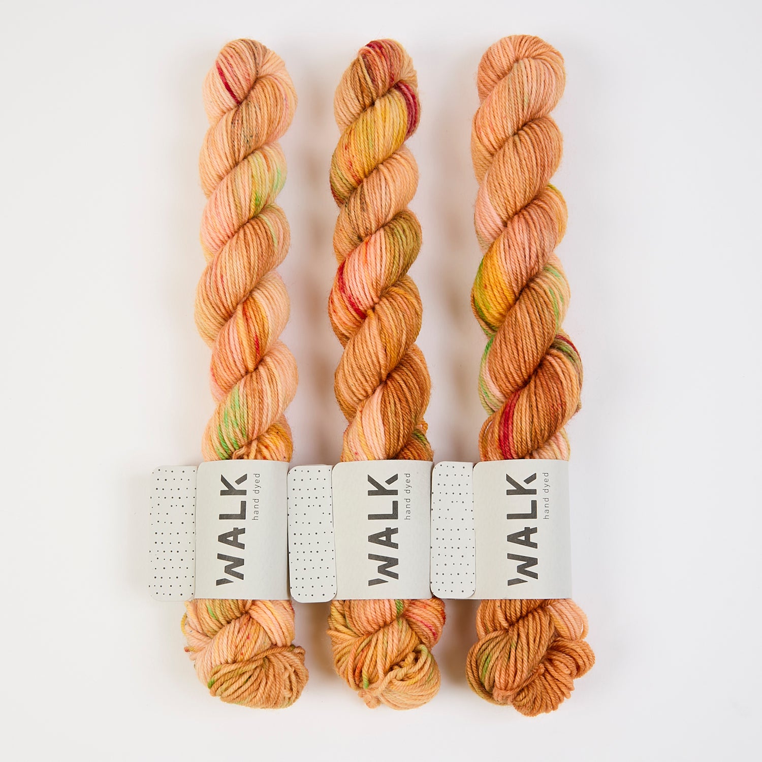 WALK Collection TOUGH SOCK MINI - ARIES Merino wool Nylon Fingering multicolour orange brown Yarn