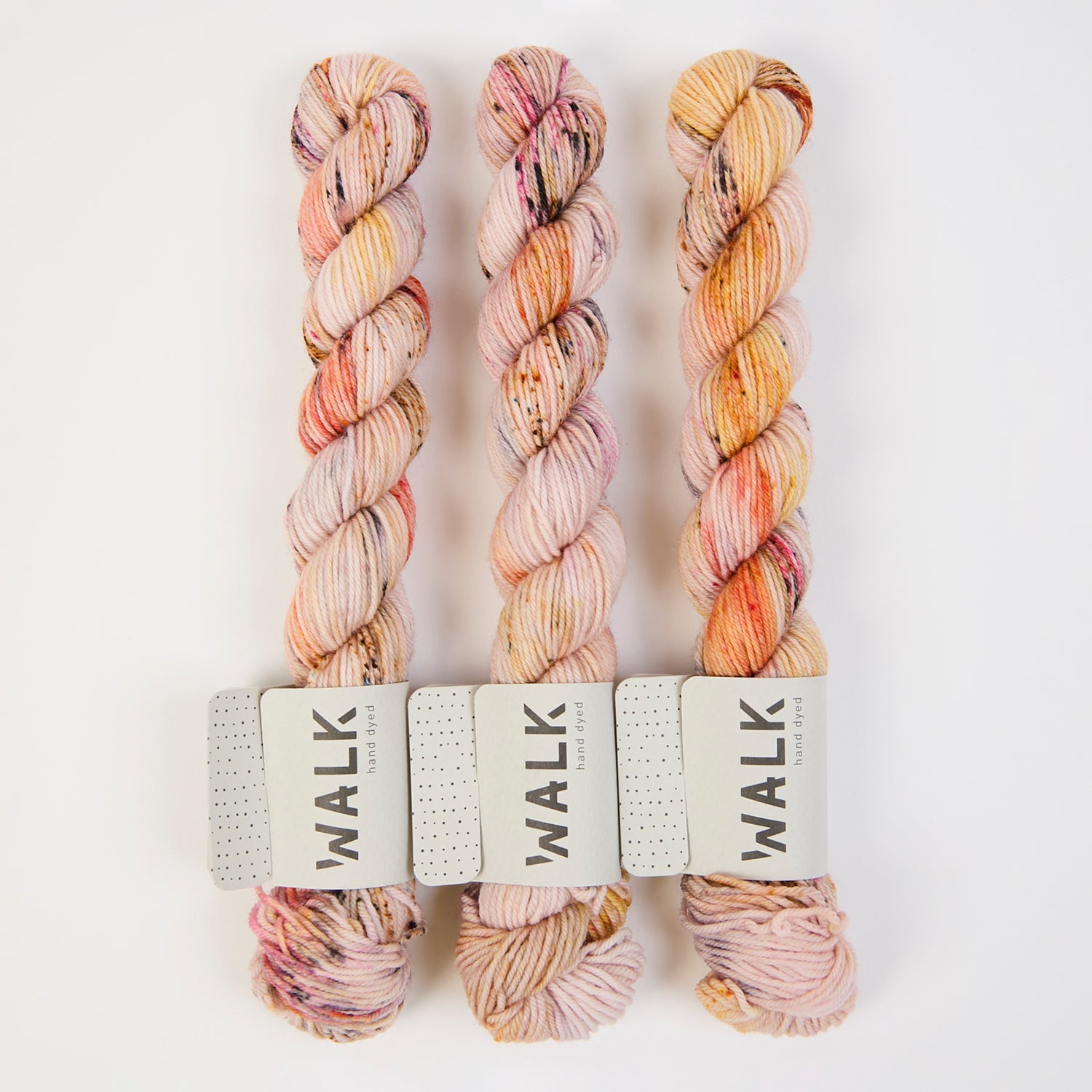 WALK Collection TOUGH SOCK MINI - BOHO Merino wool Nylon Fingering peach orange multicolour Yarn