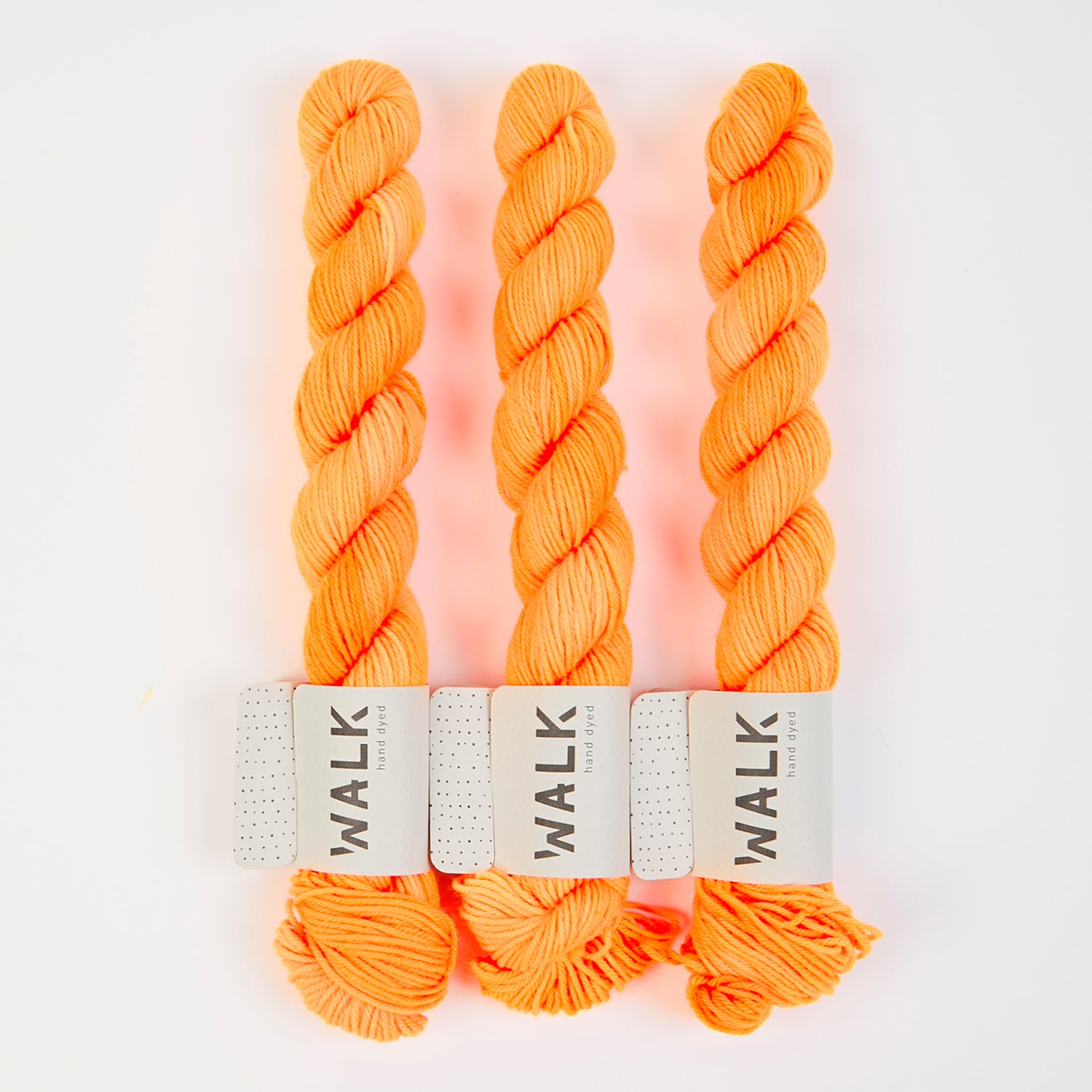 WALK Collection TOUGH SOCK MINI - ORANGE PUNCH Merino wool Nylon Fingering orange neon Yarn
