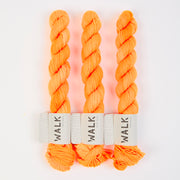 WALK Collection TOUGH SOCK MINI - ORANGE PUNCH Merino wool Nylon Fingering orange neon Yarn