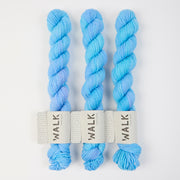 WALK Collection TOUGH SOCK MINI - POPSICLE Merino wool Nylon Fingering blue Yarn