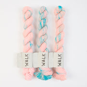 WALK Collection TOUGH SOCK MINI - SANDCASTLE Merino wool Nylon Fingering pink blue Yarn