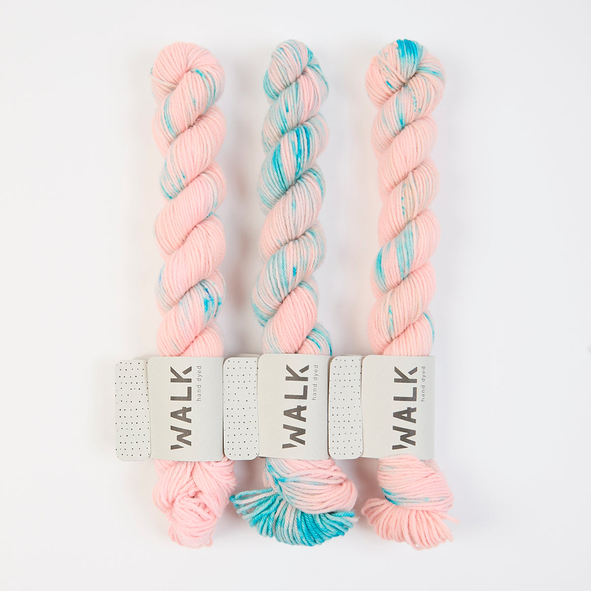 WALK Collection TOUGH SOCK MINI - SANDCASTLE Merino wool Nylon Fingering pink blue Yarn