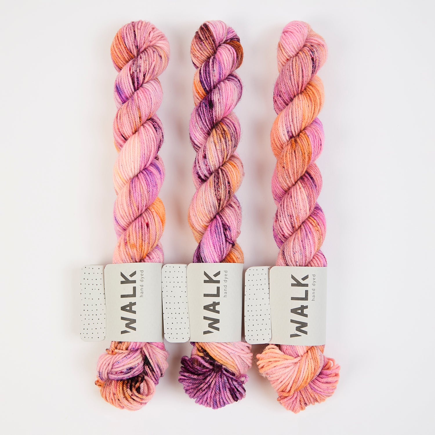 WALK Collection TOUGH SOCK MINI - SCORPIO Merino wool Nylon Fingering pink orange purple Yarn
