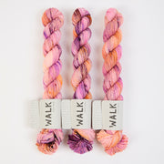 WALK Collection TOUGH SOCK MINI - SCORPIO Merino wool Nylon Fingering pink orange purple Yarn
