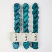 WALK Collection TOUGH SOCK MINI - SURF Merino wool Nylon Fingering blue turquoise Yarn