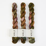 WALK Collection TOUGH SOCK MINI - TAURUS Merino wool Nylon Fingering multicolour green Yarn