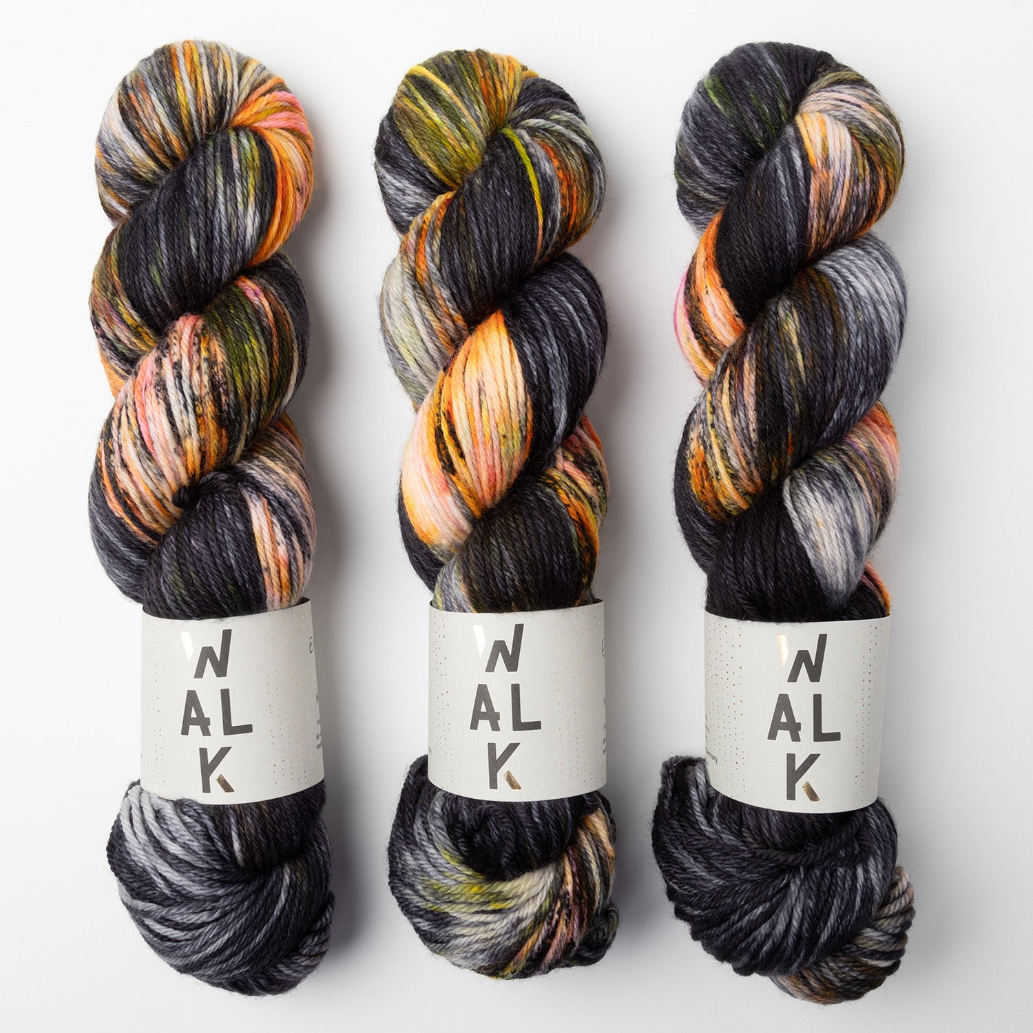 WALK Collection WALK MERINO DK - EMBERS Merino wool DK multicolour black Yarn