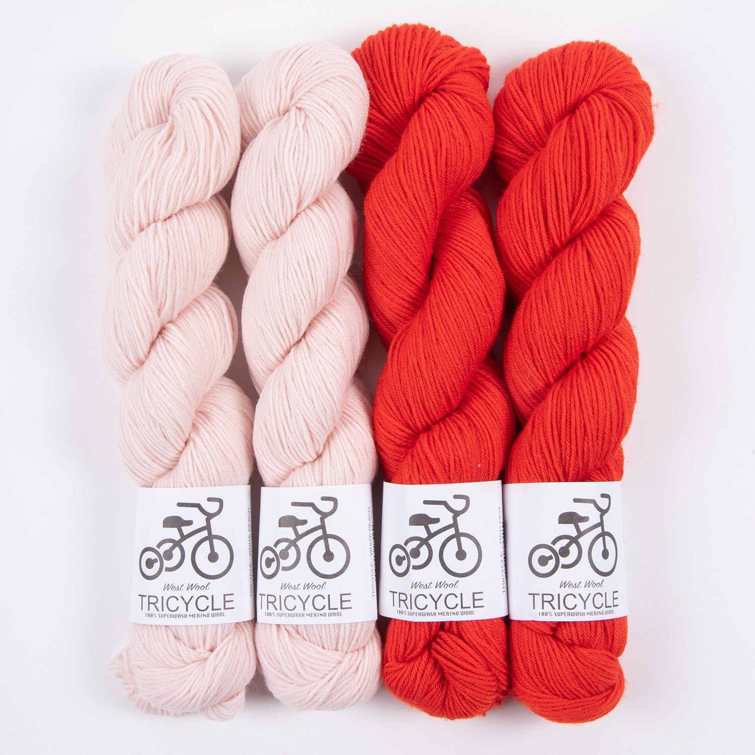 West Wool WESTKNITS KIT - WARM PEACH Merino wool Fingering pink red Westknits Kits