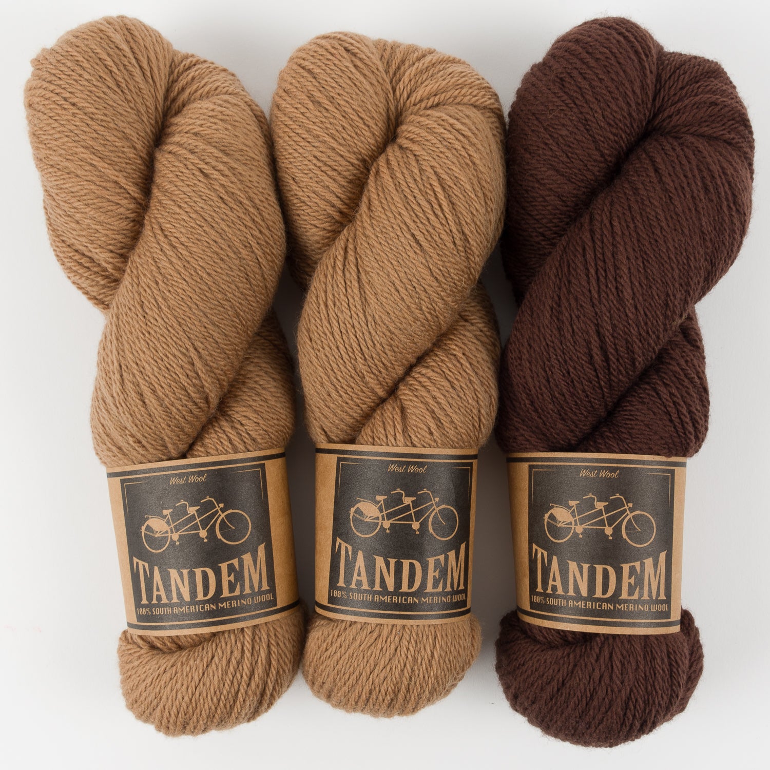 West Wool WARM TRUFFLE Merino wool DK Quick Kits
