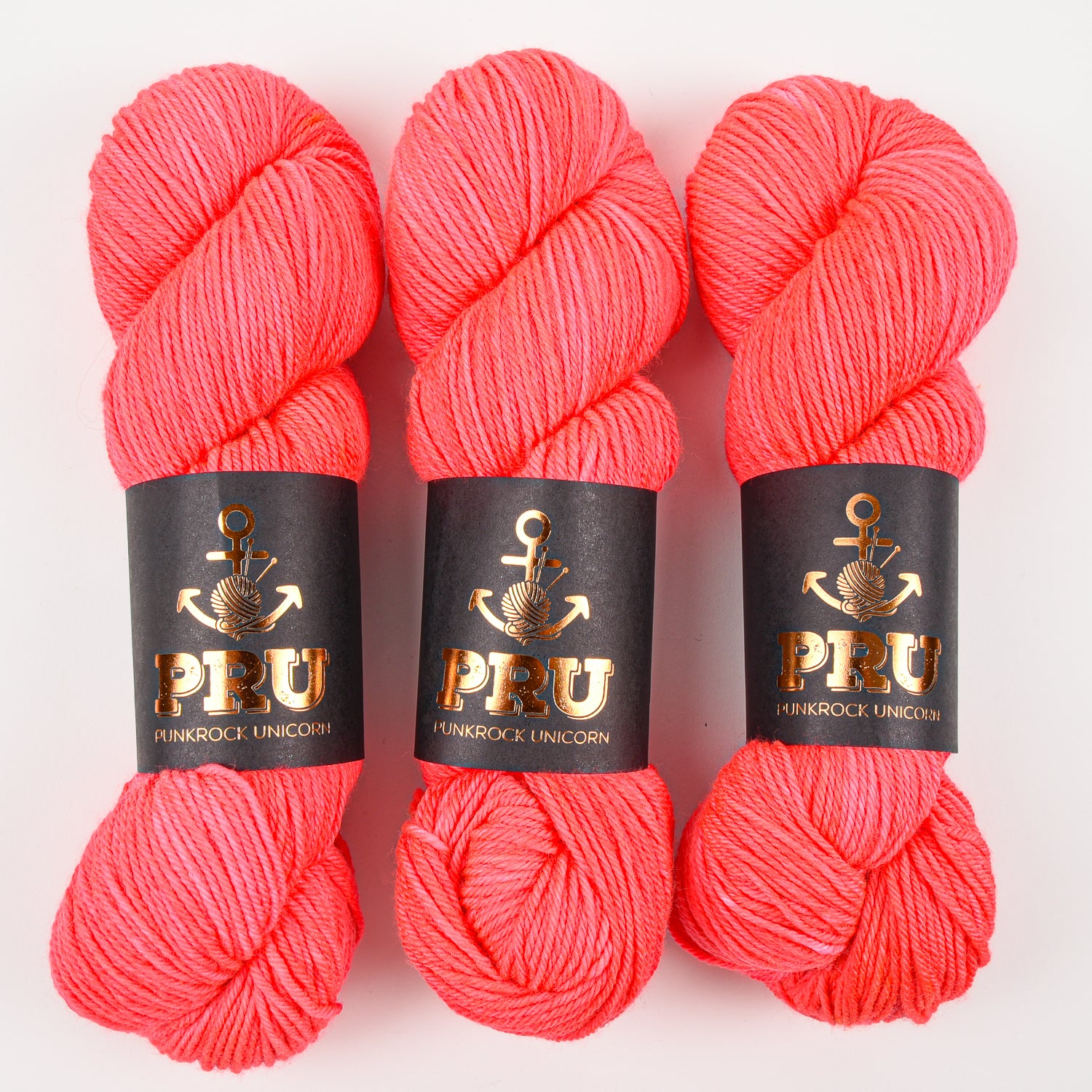 Punk Rock Unicorn SOUL DK - WATERMELONSUGARPOP Merino wool Nylon DK Sock red pink neon coral Yarn
