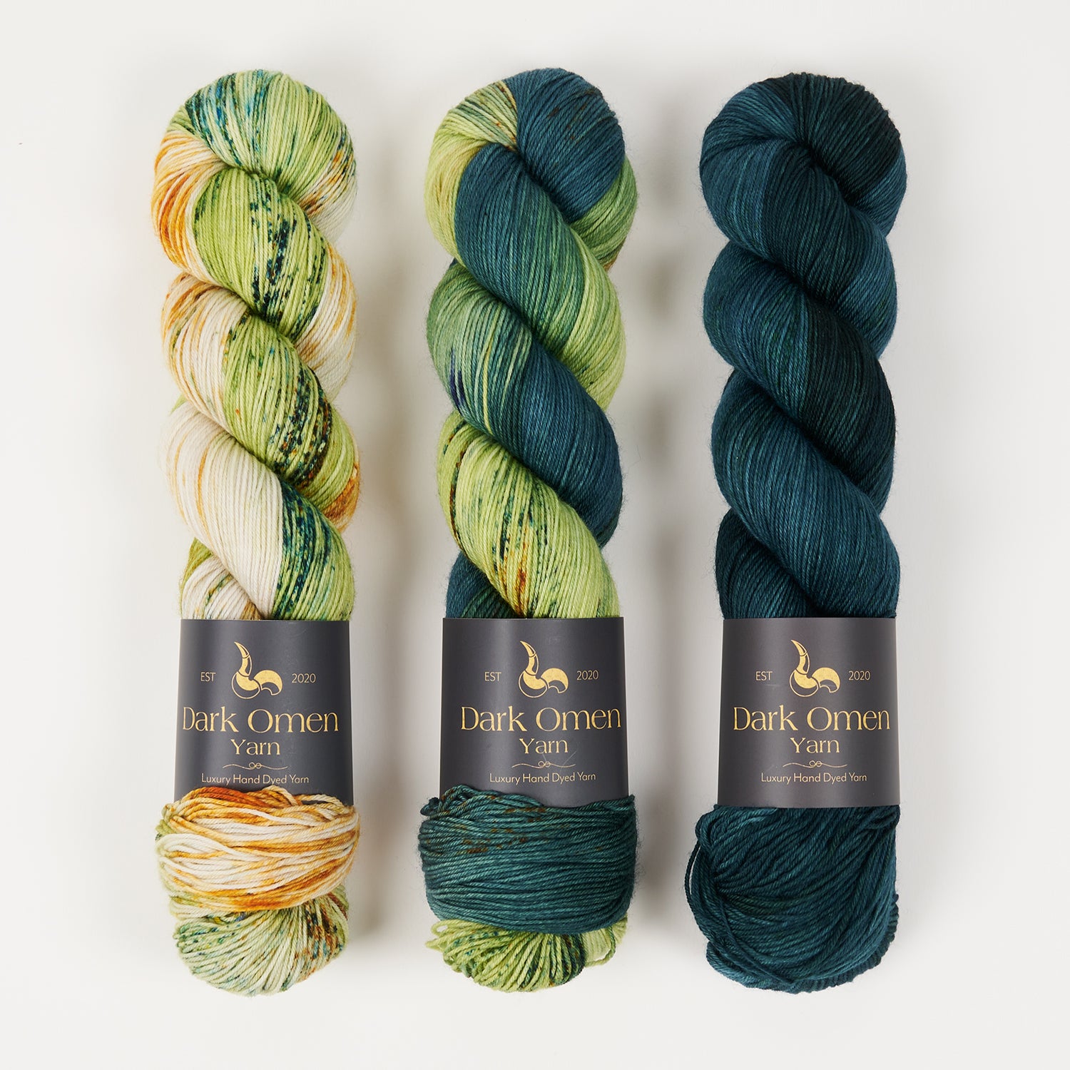 Dark Omen Yarn PRE-ORDER: AMSTERDAM MAGIC Merino wool Nylon Fingering green Westknits Kits