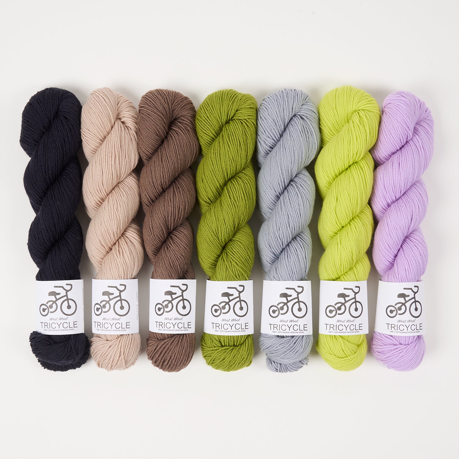 West Wool WESTKNITS KIT - DUTCH UNICORN Merino wool Fingering green grey beige purple Westknits Kits