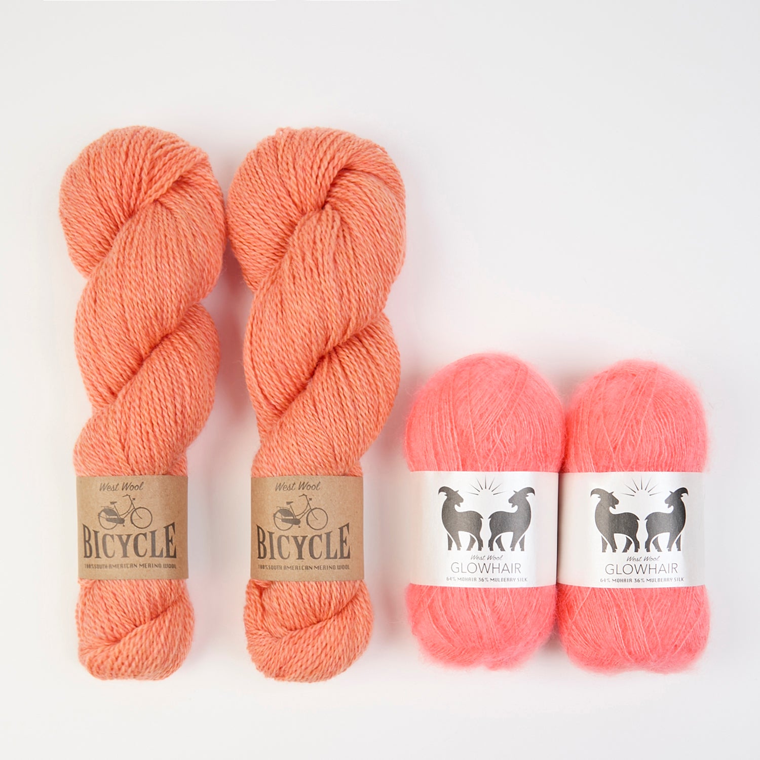 West Wool FLAMINGO FRUIT Fingering Quick Kits