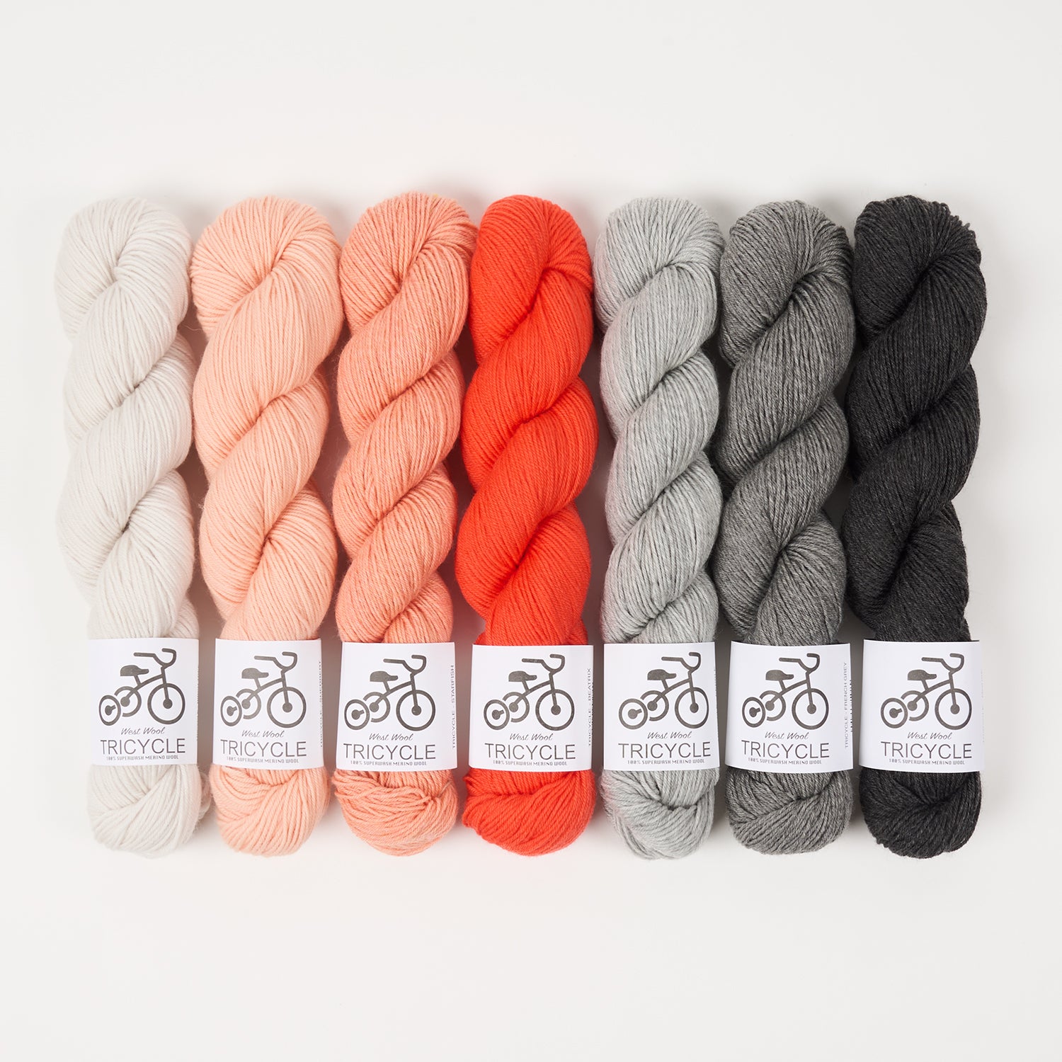 West Wool FOGGY CORALS Merino wool Fingering Quick Kits