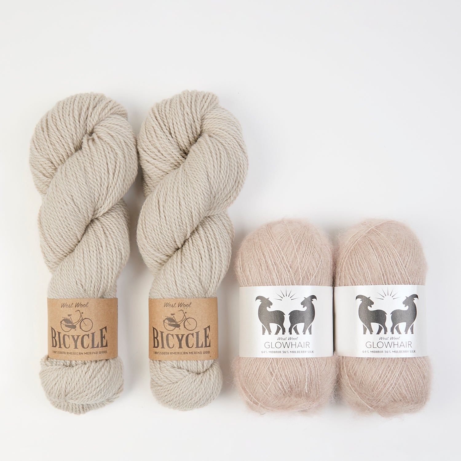 West Wool PEARLY SAND Fingering Quick Kits