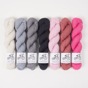 West Wool PINK CLOUDS Merino wool Fingering Quick Kits