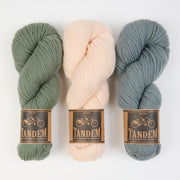 West Wool KEATING BABY BLANKET - SAGE PEACH DK Quick Kits