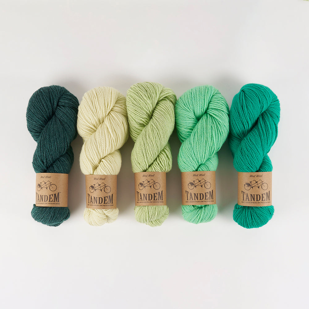 West Wool WESTKNITS GO-TO CARDIGAN - MINTY CUCUMBER Merino wool DK green Westknits Kits