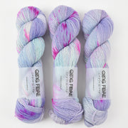 Qing Fibre DASHING SASSY - WISTERIA Merino wool Fingering purple blue Yarn