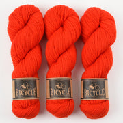 West Wool BICYCLE - RED HOT Merino wool Fingering red Yarn