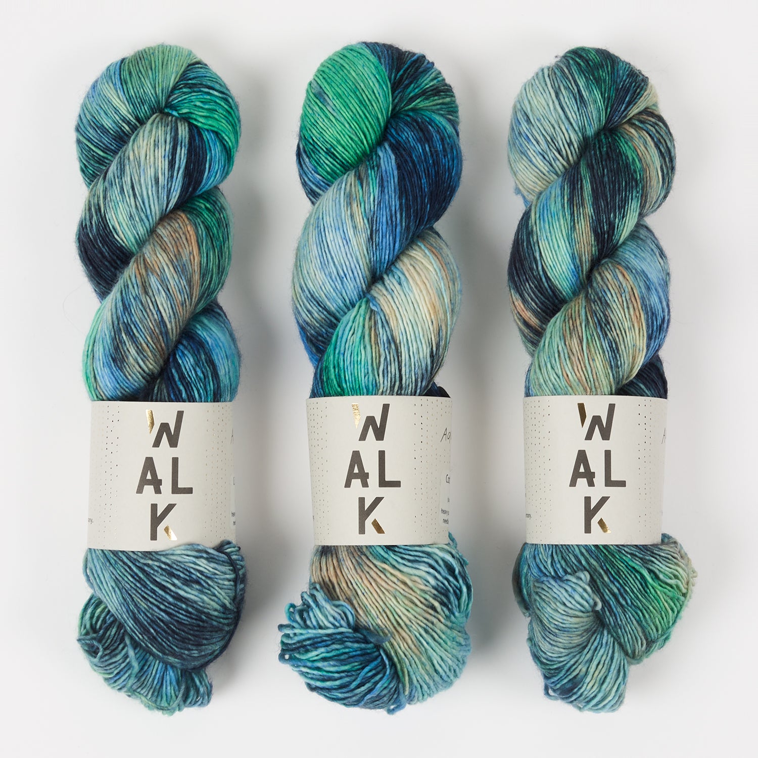 WALK Collection COTTAGE MERINO - AQUARIUS Merino wool Fingering blue multicolour Yarn