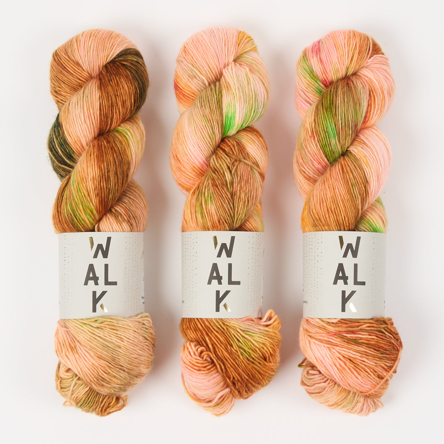 WALK Collection COTTAGE MERINO - ARIES Merino wool Fingering orange multicolour Yarn