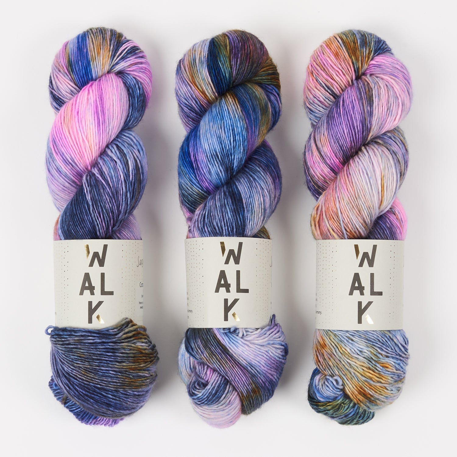 WALK Collection COTTAGE MERINO - SAGITTARIUS Merino wool Fingering blue multicolor Yarn