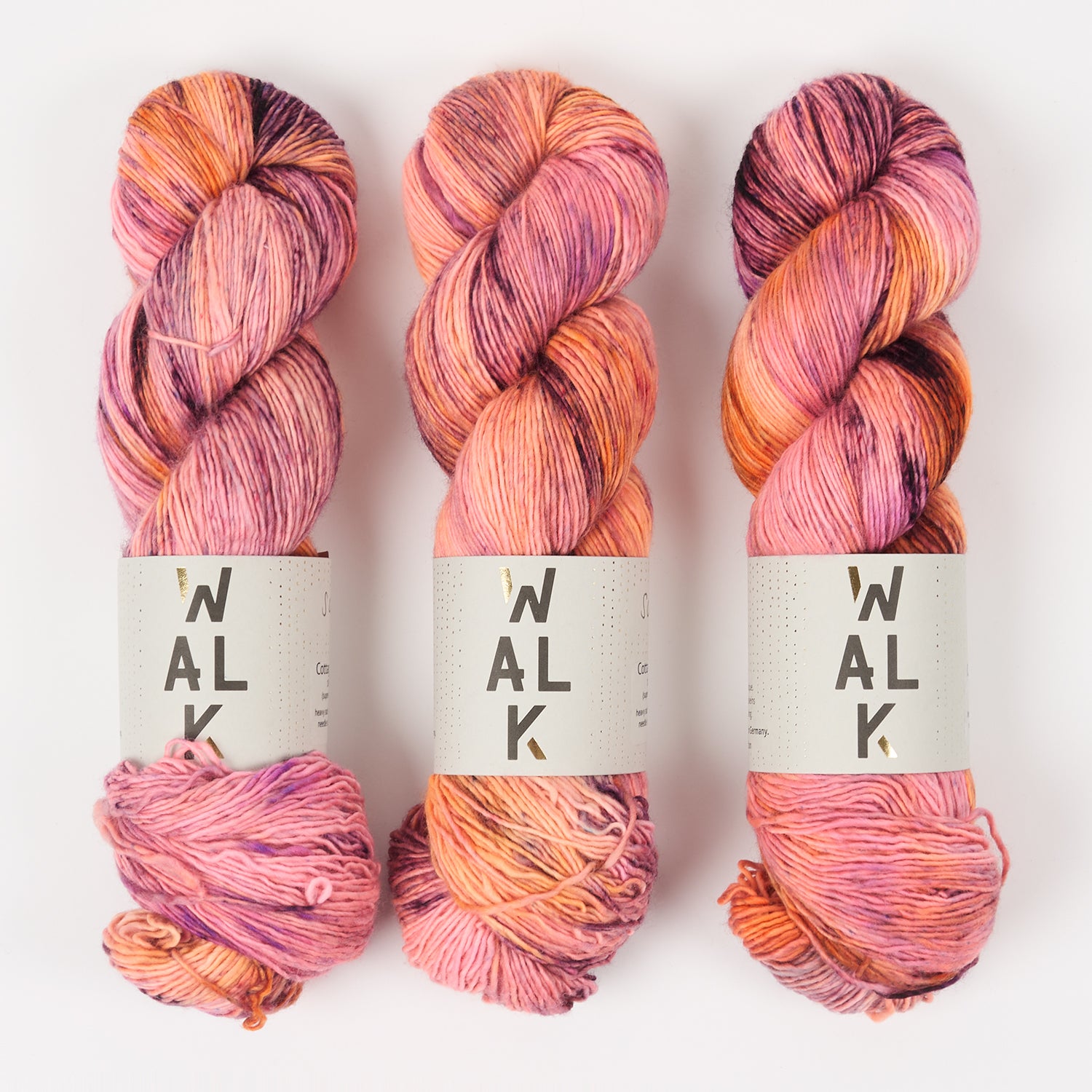 WALK Collection COTTAGE MERINO - SCORPIO Merino wool Fingering pink multicolour Yarn