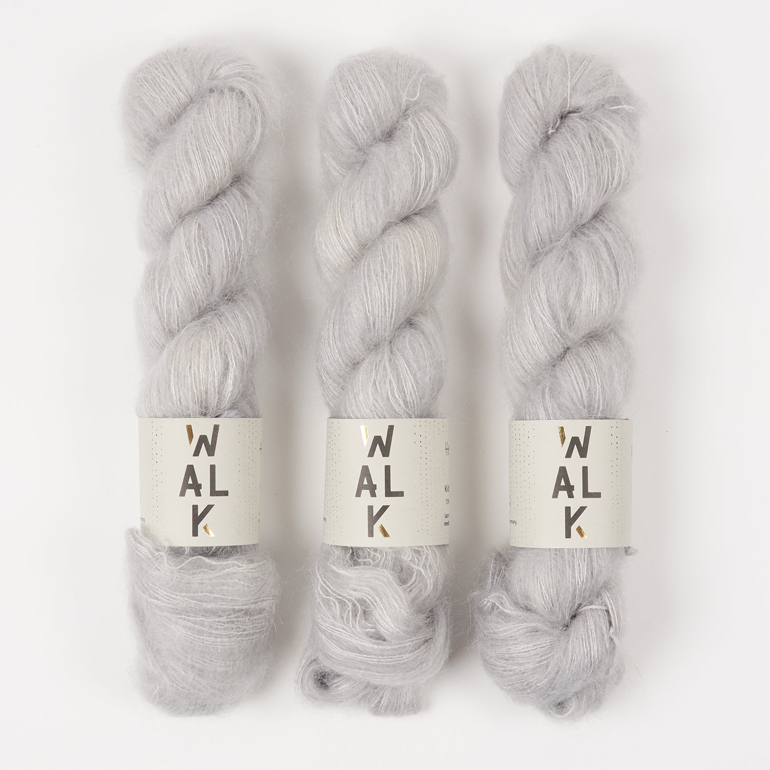 WALK Collection KID MOHAIR LACE - HEY GREY Mohair Silk Lace grey Yarn