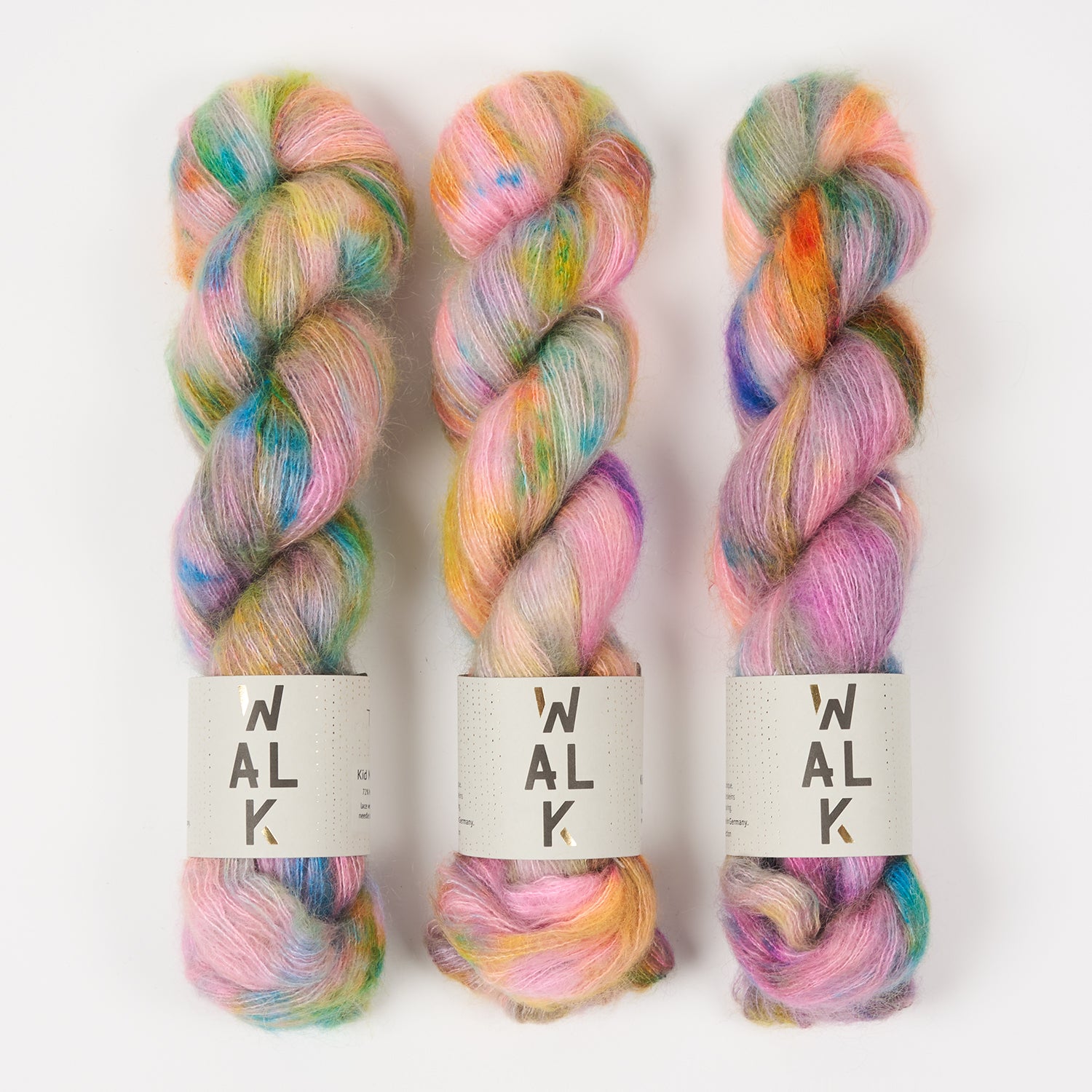WALK Collection KID MOHAIR LACE - TILLA Mohair Silk Lace rainbow multicolour Yarn
