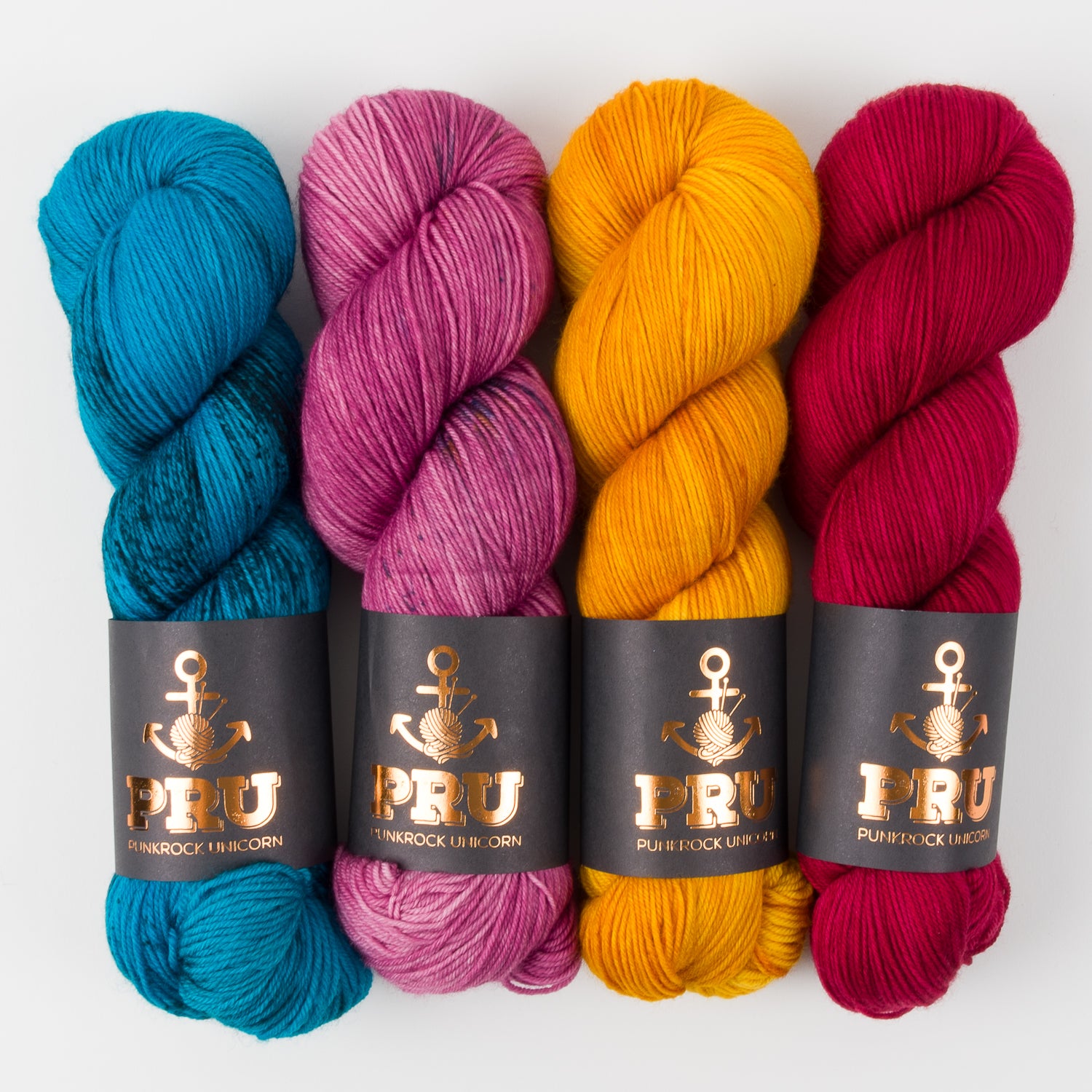 Punk Rock Unicorn WARM ICE Merino wool Nylon Fingering Quick Kits