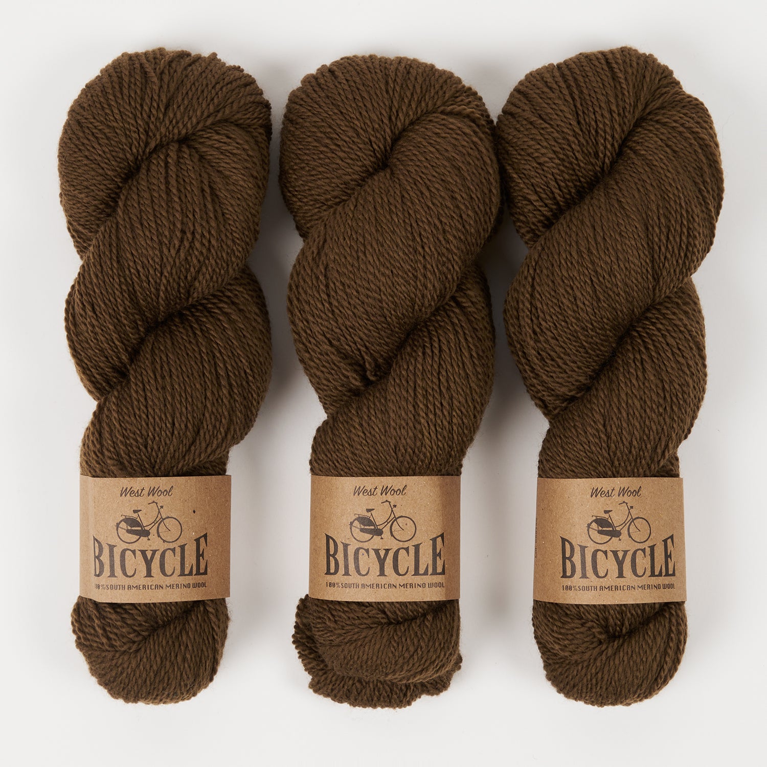 West Wool BICYCLE - ARMOIRE Merino wool Fingering brown Yarn