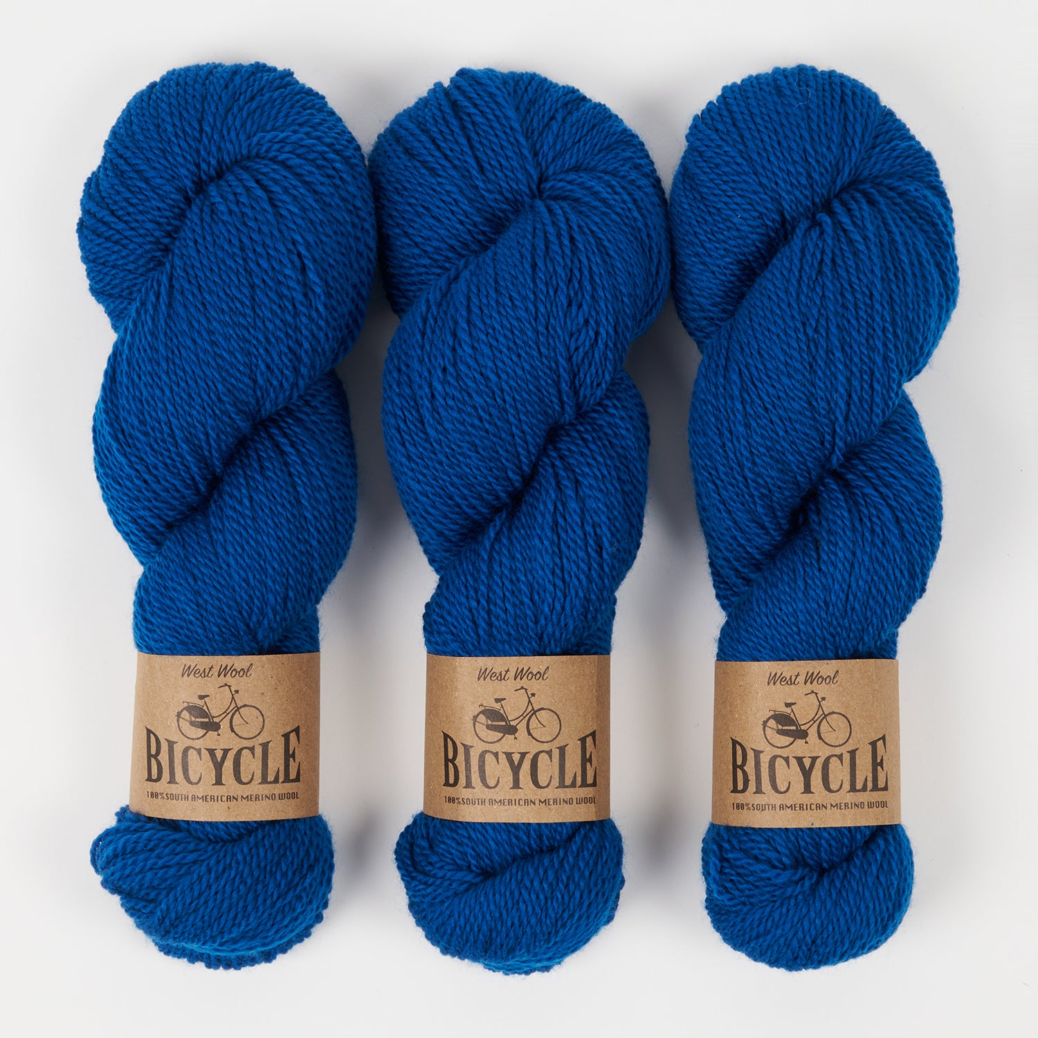 West Wool BICYCLE - BATHYSPHERE Merino wool Fingering blue Yarn