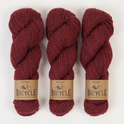 West Wool BICYCLE - BORDEAUX Merino wool Fingering red Yarn