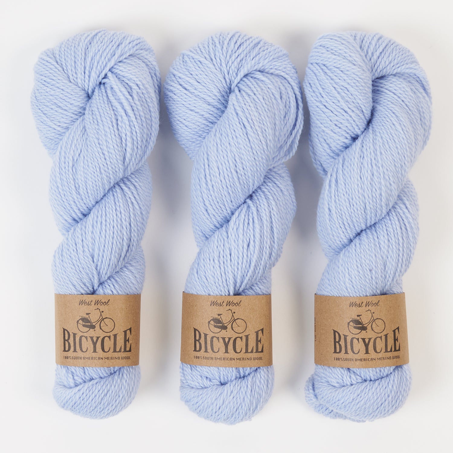 West Wool BICYCLE - CIRRUS Merino wool Fingering blue Yarn