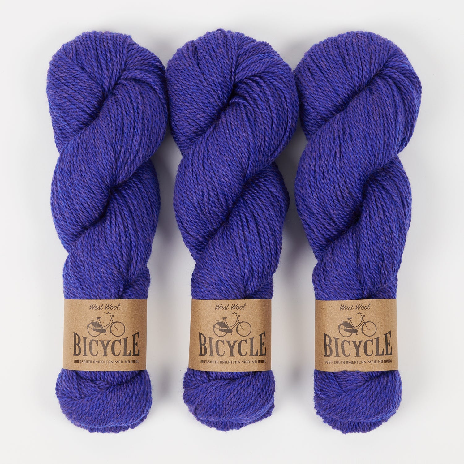 West Wool BICYCLE - COBALT Merino wool Fingering blue Yarn