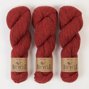 West Wool BICYCLE - CRIMSON Merino wool Fingering red Yarn