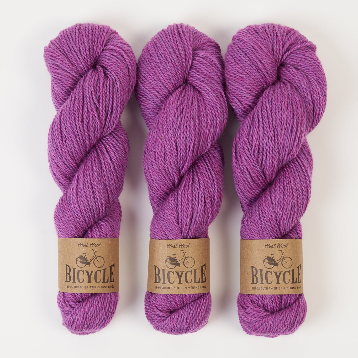 West Wool BICYCLE - HYDRANGEA Merino wool Fingering purple Yarn