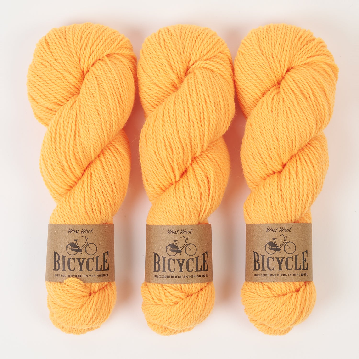 West Wool BICYCLE - KOI Merino wool Fingering orange Yarn