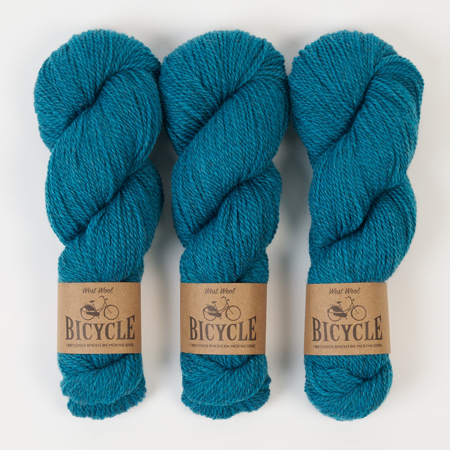 West Wool BICYCLE - LAGOON Merino wool Fingering blue turquoise Yarn