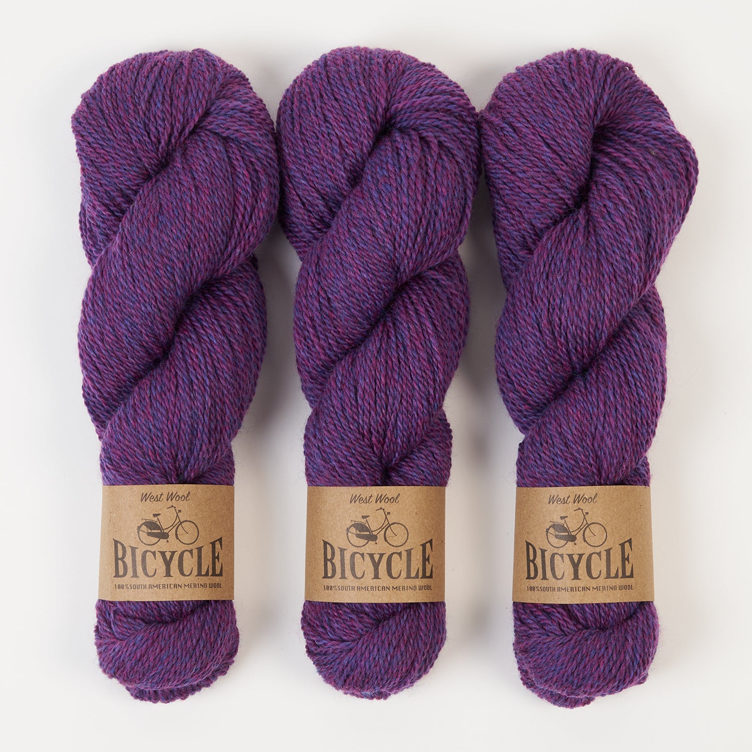 West Wool BICYCLE - MAGIC Merino wool Fingering purple Yarn
