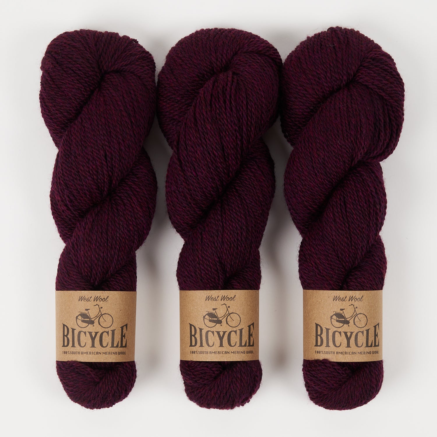 West Wool BICYCLE - MULBERRY Merino wool Fingering purple Yarn