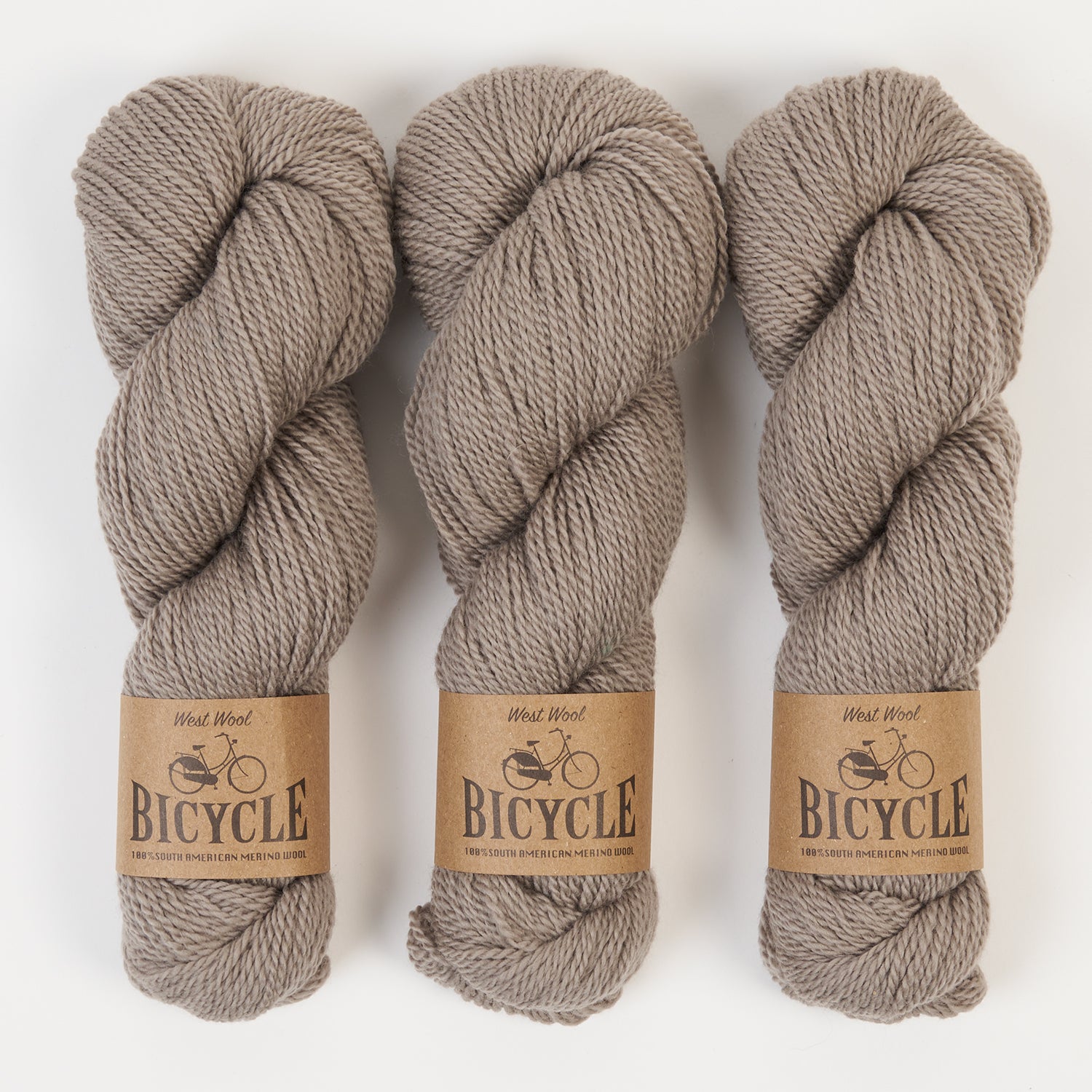 West Wool BICYCLE - PACHYDERM Merino wool Fingering beige brown Yarn