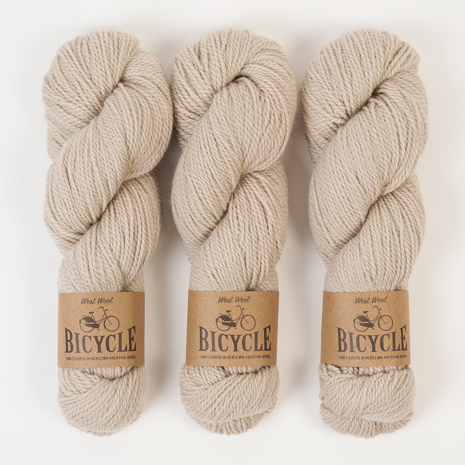 West Wool BICYCLE - PEARL Merino wool Fingering beige cream Yarn