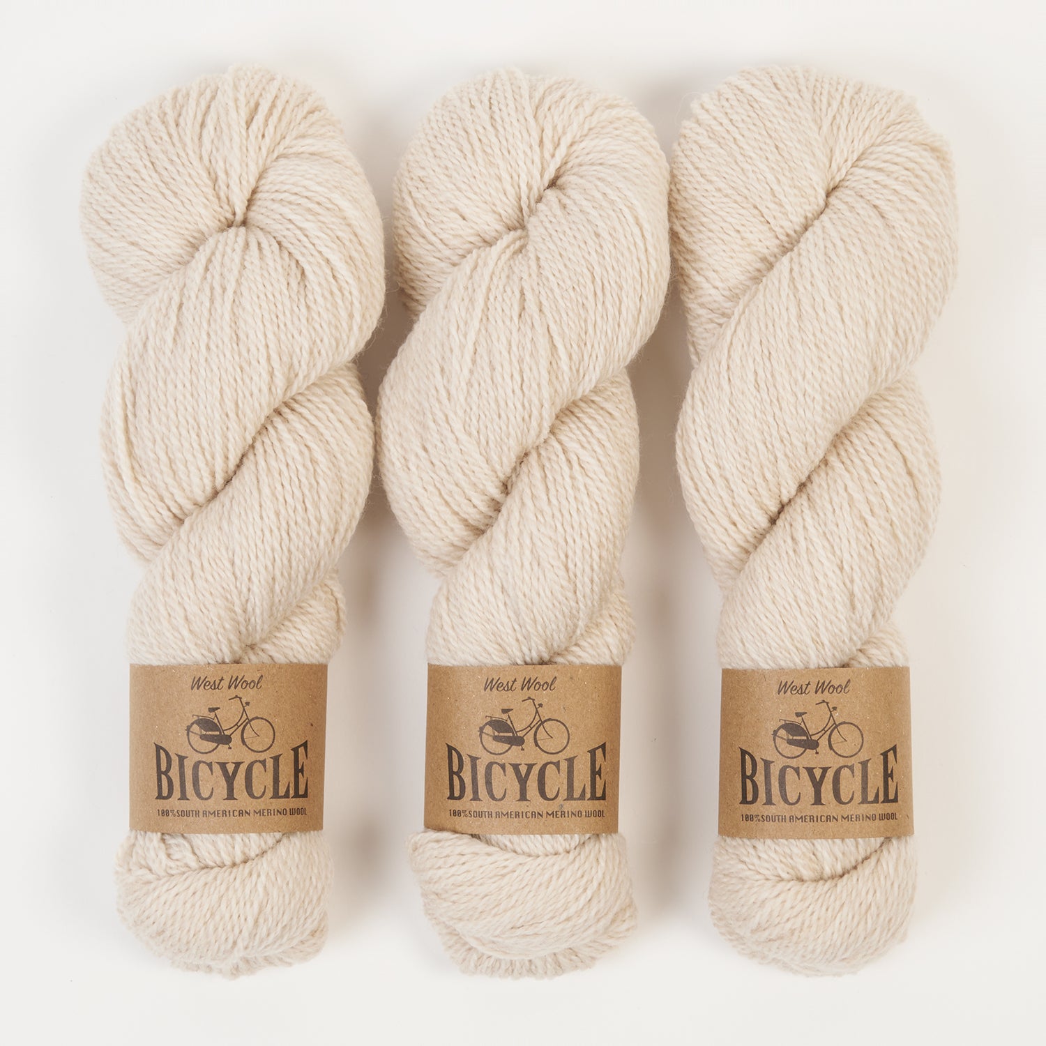 West Wool BICYCLE - POLAR BEAR Merino wool Fingering cream Yarn